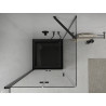 Mexen Lima zložena tuš kabina 90 x 90 cm, prozorna, črna + tuš kad Flat, črna - 856-090-090-70-00-4070B
