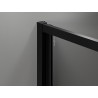 Mexen Exo-F vikbar duschkabin 90 x 75 cm, transparent, svart - 816-090-075-70-00