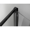 Mexen Exo-F faltbare Duschkabine 90 x 80 cm, transparent, schwarz - 816-090-080-70-00