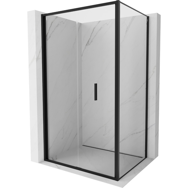 Mexen Exo-F faltbare Duschkabine 100 x 90 cm, transparent, schwarz - 816-100-090-70-00