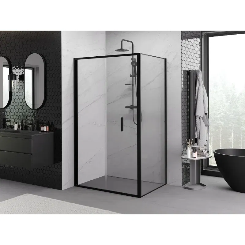 Mexen Exo cabine de douche pliante 75 x 100 cm, transparent, noir - 816-075-100-70-00