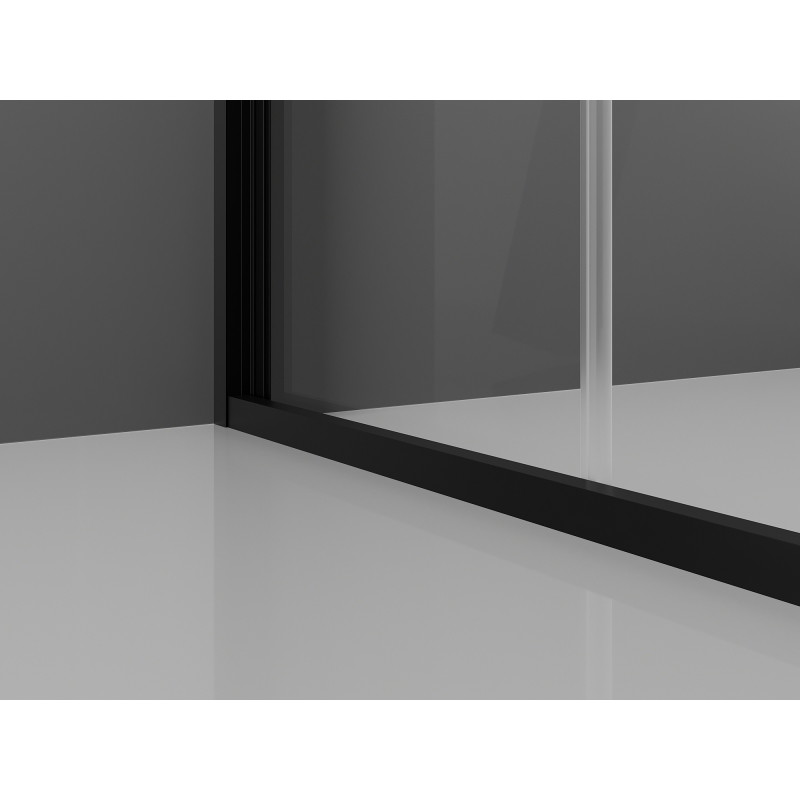 Mexen Exo-F vikbar duschkabin 85 x 100 cm, transparent, svart - 816-085-100-70-00