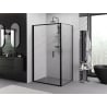 Mexen Exo faltbare Duschkabine 90 x 100 cm, transparent, schwarz - 816-090-100-70-00
