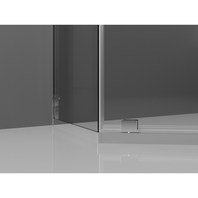 Mexen Exo-R fünfeckige Duschkabine, schwenkbar, 80 x 80 cm, transparent, Chrom - 812-080-080-01-00
