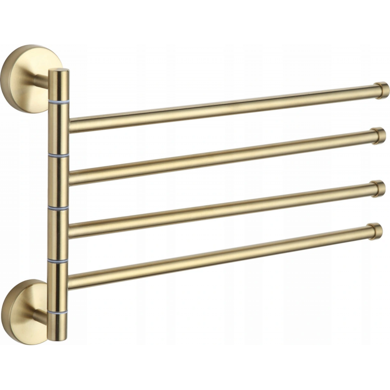 Mexen colgador giratorio cuádruple para toallas, dorado - 7039244-50
