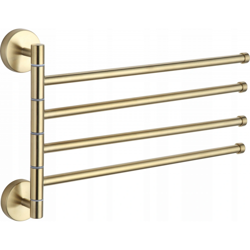 Mexen porte-serviettes pivotant quadruple, doré - 7039244-50