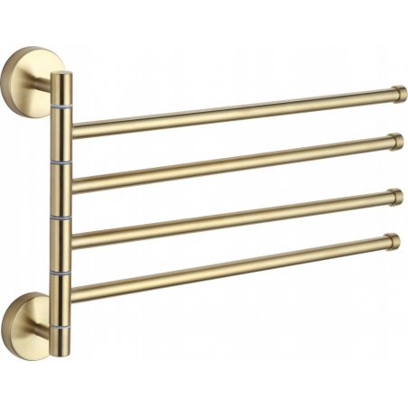 Mexen quadruple swivel towel rack, gold - 7039244-50