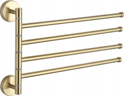Mexen colgador giratorio cuádruple para toallas, dorado - 7039244-50