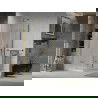 Mexen Lima Duo faltbare Duschkabine 90 x 90 cm, transparent, gold + Duschtasse Flat - 856-090-090-50-02-4010G