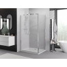 Mexen Exo-B Duo nihajna pršna kabina 100 x 75 cm, prozorna, krom - 814-100-075-01-00