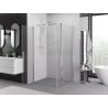 Mexen Exo-B Duo cabina doccia battente 70 x 85 cm, trasparente, cromato - 814-070-085-01-00
