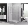 Mexen Exo-B Duo cabina doccia battente 70 x 85 cm, trasparente, cromato - 814-070-085-01-00