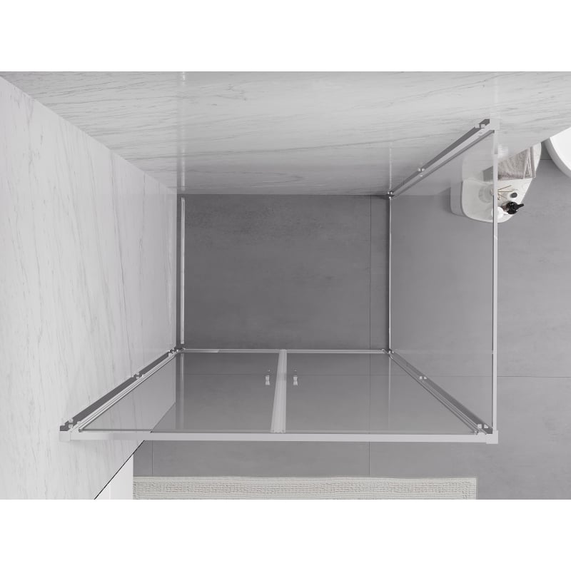Mexen Exo-B Duo cabina doccia battente 70 x 85 cm, trasparente, cromato - 814-070-085-01-00