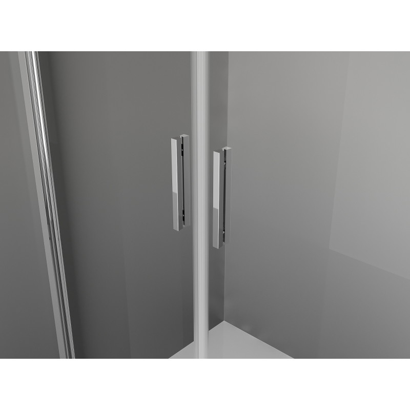 Mexen Exo-B Duo cabina de ducha abatible 80 x 85 cm, transparente, cromo - 814-080-085-01-00