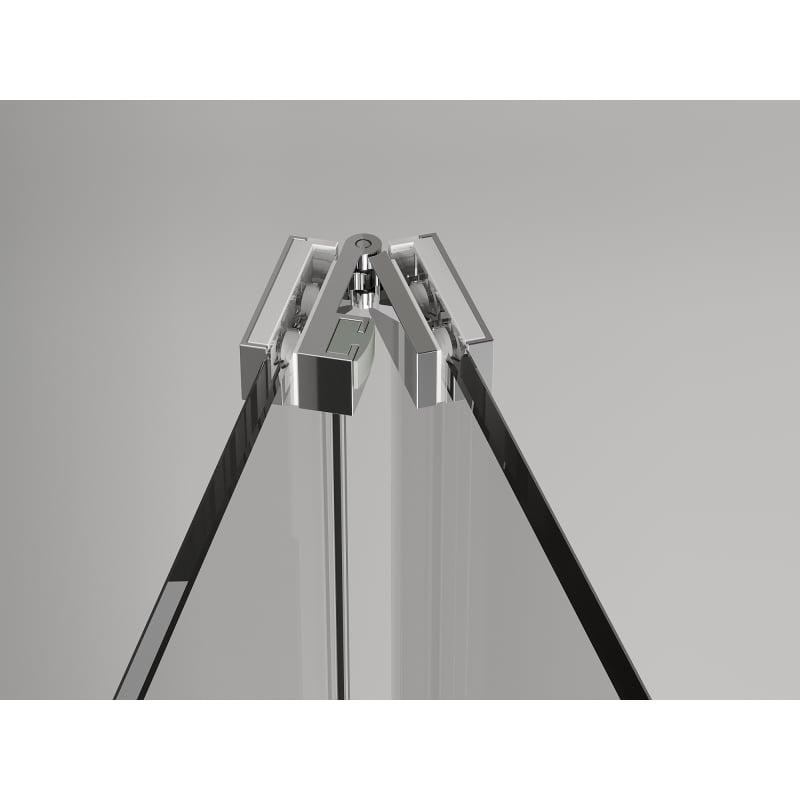 Mexen Exo vikbara duschdörrar 65 cm, transparent, krom - 816-065-000-01-00