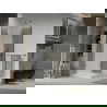 Mexen Lima Duo faltbare Duschkabine 100 x 100 cm, transparent, gold + Flat Duschwanne - 856-100-100-50-02-4010G