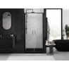 Mexen Exo-B Duo portas de duche duplas de abrir 100 cm, transparentes, pretas - 814-100-000-70-00