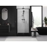 Mexen Exo-F puerta de ducha plegable de 65 cm, transparente, negra - 816-065-000-70-00