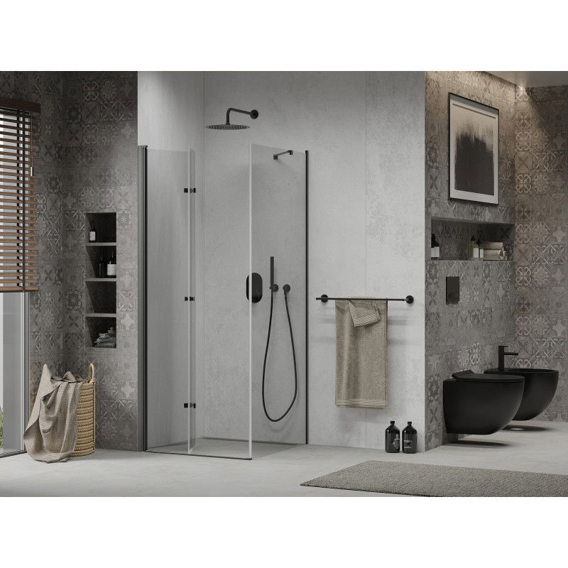 Mexen Lima cabine de douche pliante 90 x 90 cm, transparent, noir - 856-090-090-70-00