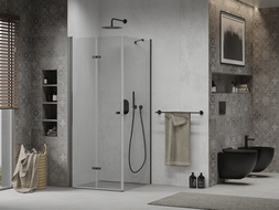 Mexen Lima cabine de douche pliante 90 x 90 cm, transparent, noir - 856-090-090-70-00