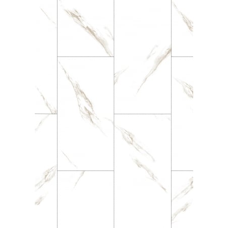 Mexen River White  vinyl panels 610 x 305 mm LVT Dryback 2.5 mm, PVC underlay, 4 V-Groove, Jazz White