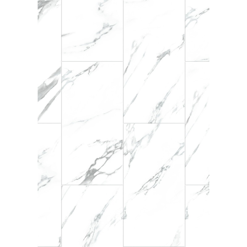 Mexen Glacier White vinila paneļi 610 x 305 mm LVT Dryback 2,5 mm, apakšklājs, 4 V-šuvju, Jazz White
