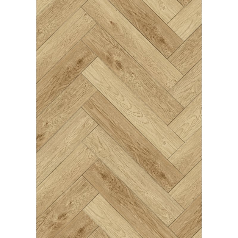 Mexen Anniston vinylplankor fiskbensmönster 570 x 95 mm LVT Dryback 2,5 mm, PVC-underlag, 4 V-fog, Ek
