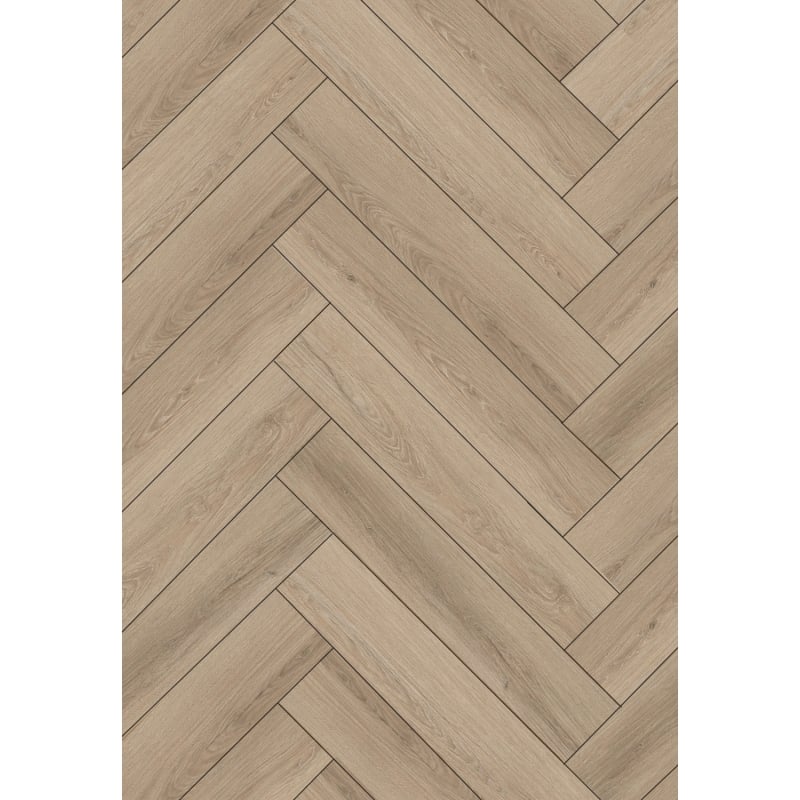 Mexen Palmdale Vinylplatten Fischgrät 570 x 95 mm LVT Dryback 2,5 mm, PVC-Unterlage, 4 V-Fuge, Eiche - F1480-0570-095-255-4V1-01