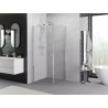 Mexen Exo-B cabina de ducha abatible 90 x 90 cm, transparente, cromo - 817-090-090-01-00