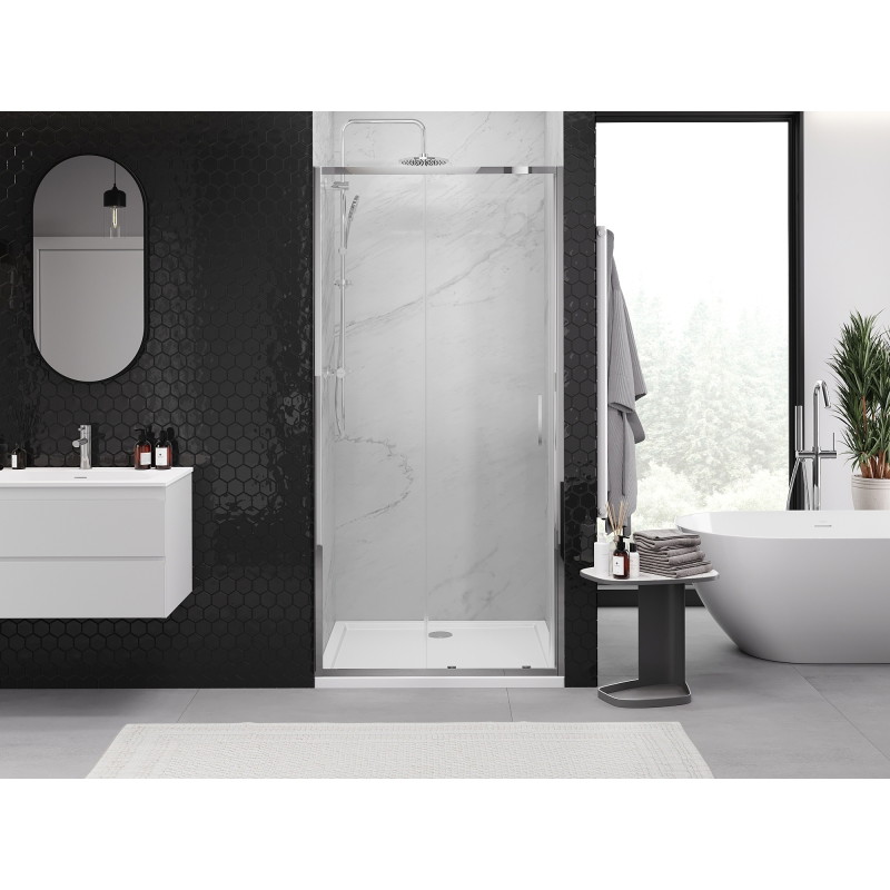 Mexen Exo-S puertas de ducha correderas de 115 cm, transparentes, cromo - 8151-115-000-01-00