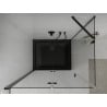 Mexen Lima opvouwbare douchecabine 90 x 100 cm, transparant, zwart + Flat douchebak, zwart - 856-090-100-70-00-4070B