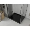 Mexen Lima opvouwbare douchecabine 90 x 100 cm, transparant, zwart + Flat douchebak, zwart - 856-090-100-70-00-4070B