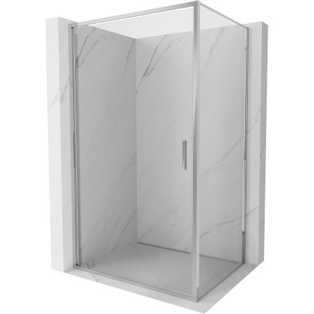 Mexen Exo-B svängbar duschkabin 90 x 75 cm, transparent, krom - 817-090-075-01-00