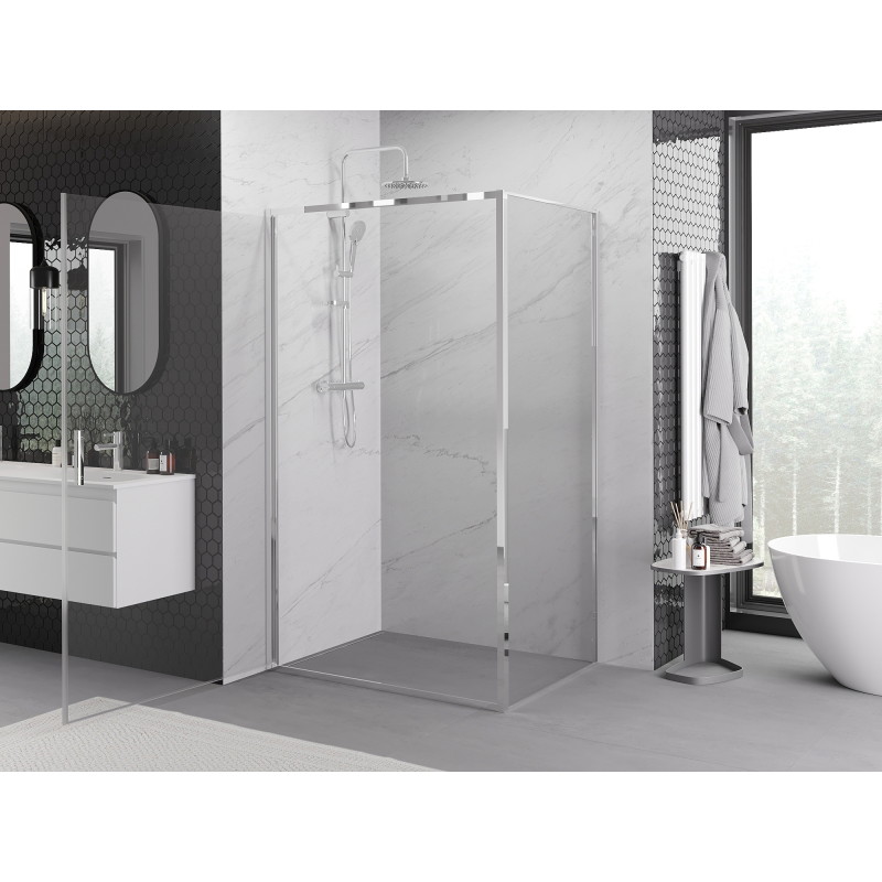 Mexen Exo-B καμπίνα ντους ανακλινόμενη 95 x 85 cm, διαφανής, χρώμιο - 817-095-085-01-00