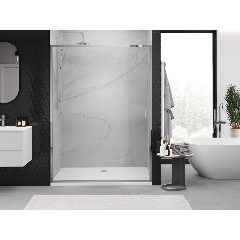 Mexen Exo-S puerta de ducha corredera 150 cm, transparente, cromo - 8151-150-000-01-00
