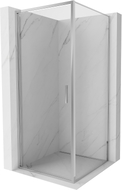 Mexen Exo-B cabina de ducha abatible 75 x 75 cm, transparente, cromo - 817-075-075-01-00
