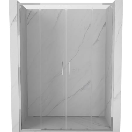 Mexen Exo-S Duo porte doccia doppie scorrevoli 160 cm, trasparenti, cromate - 8152-160-000-01-00