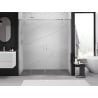Mexen Exo double sliding shower door 190 cm, transparent, chrome - 8152-190-000-01-00