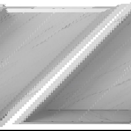 Mexen Exo dubbeldörrig skjutbar duschdörr 200 cm, transparent, krom - 8152-200-000-01-00