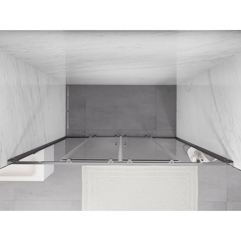 Mexen Exo dubbele schuifdouchedeur 190 cm, transparant, chroom - 8152-190-000-01-00