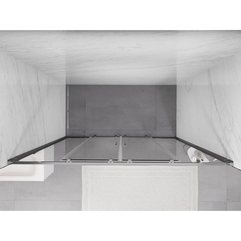 Mexen Exo-S Duo puertas de ducha dobles correderas 190 cm, transparentes, cromo - 8152-190-000-01-00