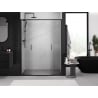 Mexen Exo drzwi prysznicowe podwójne rozsuwane 140 cm, transparent, czarne - 8152-140-000-70-00