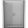 Mexen Exo Duschabtrennung doppelt schiebbar 150 cm, transparent, schwarz - 8152-150-000-70-00