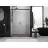 Mexen Exo drzwi prysznicowe podwójne rozsuwane 150 cm, transparent, czarne - 8152-150-000-70-00