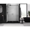 Mexen Exo double sliding shower door 150 cm, transparent, black - 8152-150-000-70-00