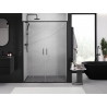 Mexen Exo-S Duo puerta de ducha doble deslizante de 160 cm, transparente, negra - 8152-160-000-70-00