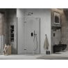 Mexen Lima inklapbare douchecabine 80 x 90 cm, transparant, zwart - 856-080-090-70-00