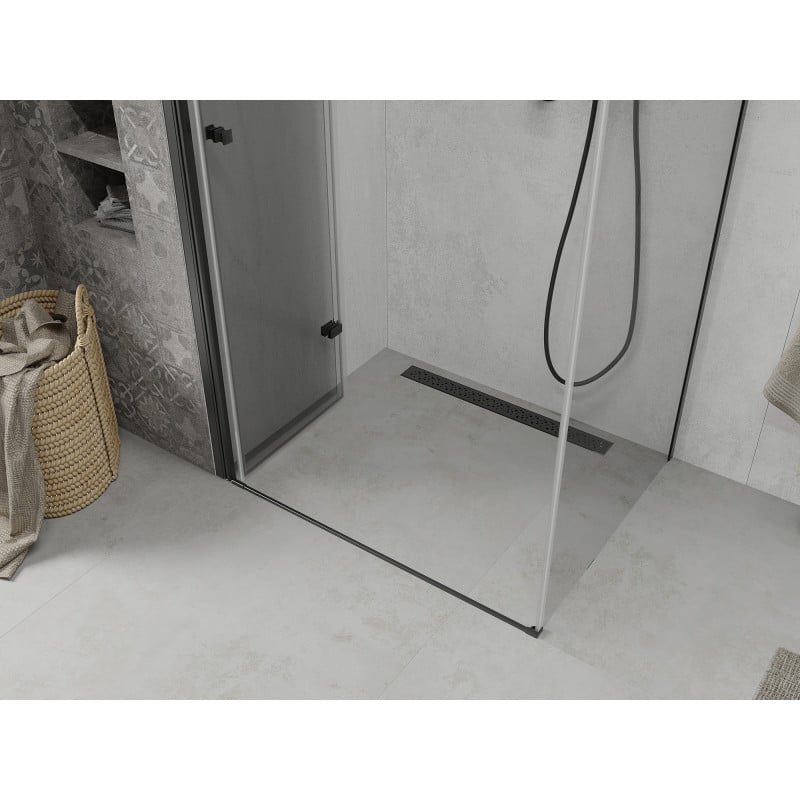 Mexen Lima cabina doccia pieghevole 80 x 90 cm, trasparente, nera - 856-080-090-70-00