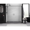Mexen Exo-S Duo puertas de ducha dobles correderas de 170 cm, transparentes, negras - 8152-170-000-70-00