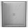 Mexen Exo double sliding shower doors 170 cm, transparent, black - 8152-170-000-70-00